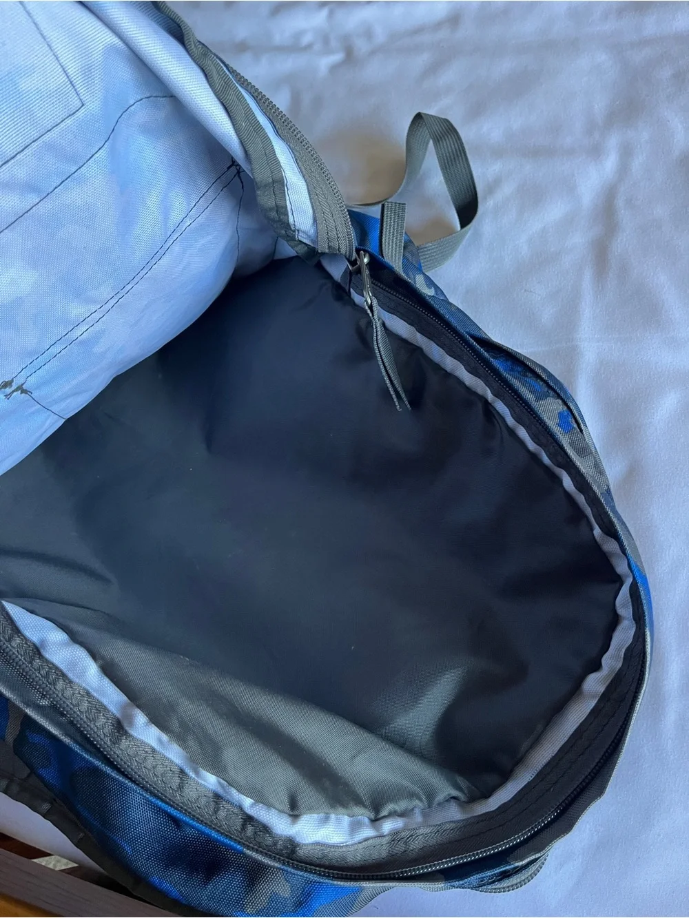 Trans by JanSport Blue Camo Backpack School Bookbag Travel Daypack